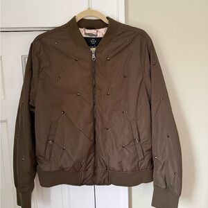 Nanette Lepore Olive Bomber Jacket